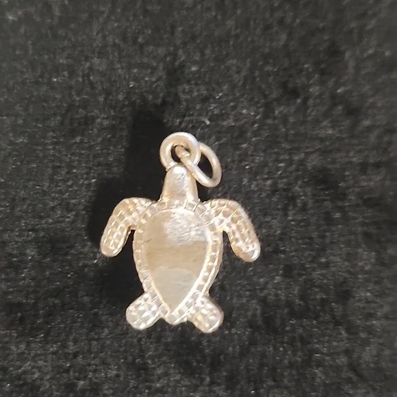 Vintage Gold Tone Rhinestone Turtle Charm - Picture 2 of 3